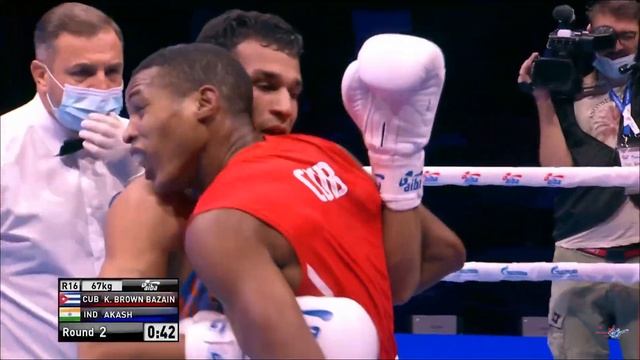 KEVIN BROWN BAZAIN (CUB) - AKASH (IND) 67kg смотреть онлайн