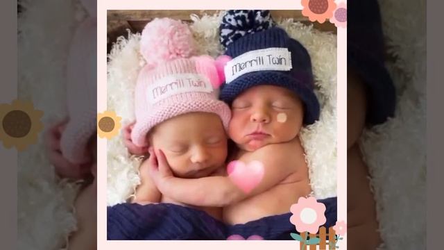 Красивая видео открытка с рождением двойняшек смотреть онлайн