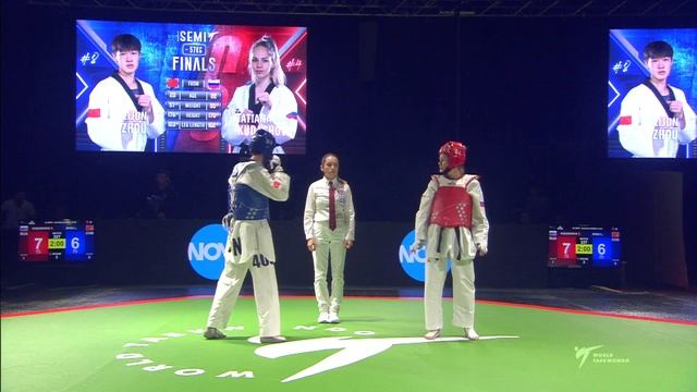 2019 Sofia WT GP SF W 57kg ZHOU Lijun CHN KUDASHOVA Tatiana RUS смотреть онлайн