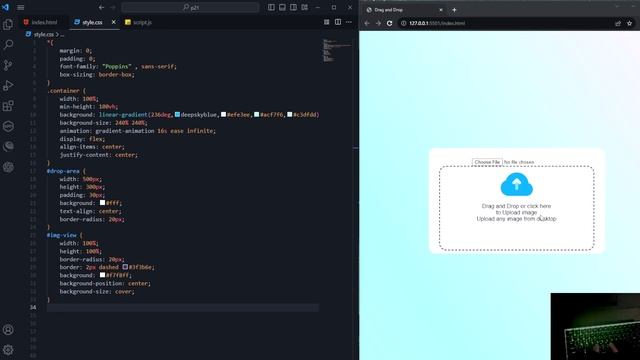 ASMR Programming - Create Drag And Drop Image Uploader Using HTML CSS and JavaScript- NO Talking смотреть онлайн