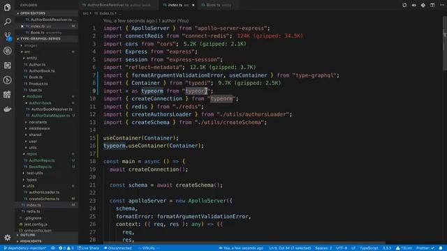 Dependency Injection TypeGraphQL смотреть онлайн