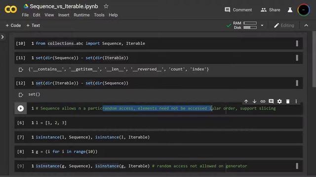 Sequence vs Iterable in Python смотреть онлайн