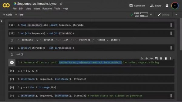 Sequence vs Iterable in Python
