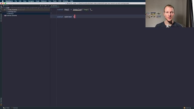hapi Tutorial — Getting Started and Your Server Up and Running смотреть онлайн