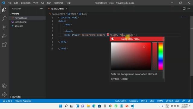 HTML Colors HSL смотреть онлайн