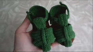 Пинетки сандалии крючком/ Вязание пинеток крючком