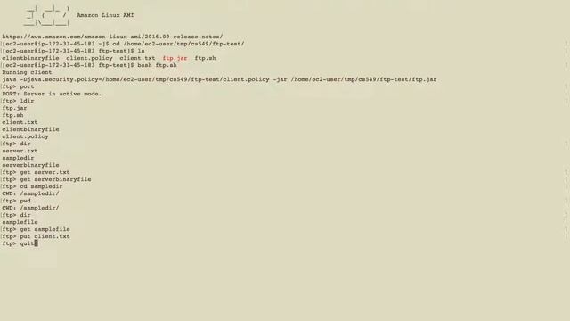 CS549(Stevens) FTP-Active demonstration on EC2 instances смотреть онлайн