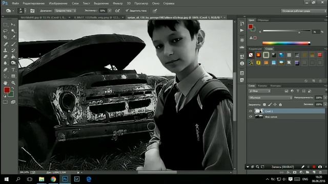 Замена фона в фотошопе смотреть онлайн