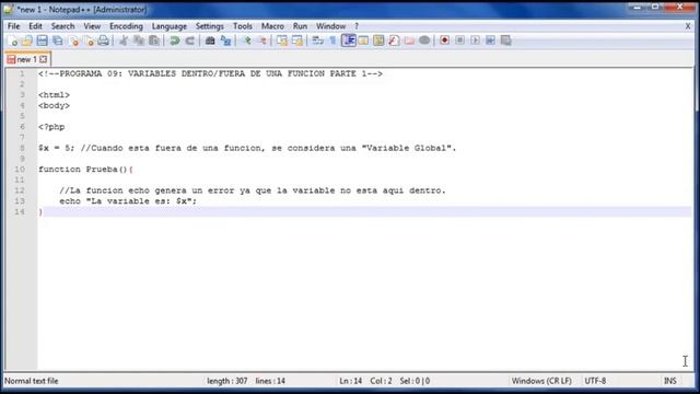 PHP SCRIPT - 09 - Variables y Funciones parte 1 смотреть онлайн