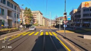 Из зимы обратно в осень, за пол-часа, 1155 метров вниз, трамваем за городом (или поездом в городе?)