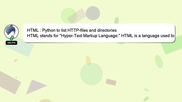 HTML : Python to list HTTP-files and directories смотреть онлайн