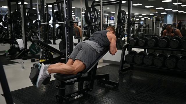 Сгибания голени с гантелей лежа смотреть онлайн