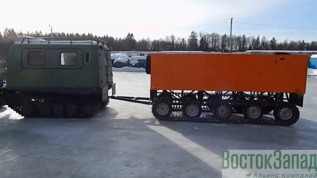 Вездеход BV 206 Лось с прицепом для перевозки топлива смотреть онлайн