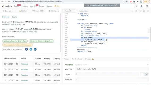 [Essential LeetCode Questions] Let's master BFS() and DFS() in Tree | Maximum Depth Tree + Same Tre смотреть онлайн