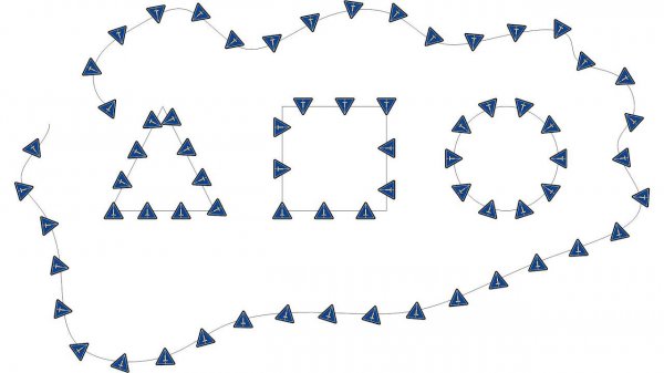 Фигуры вдоль линии TimVisio