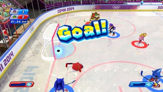 Mario & Sonic at the Sochi 2014 Olympic Winter Games - Ice Hockey #88 (Team Waluigi/Purple & Blue) смотреть онлайн