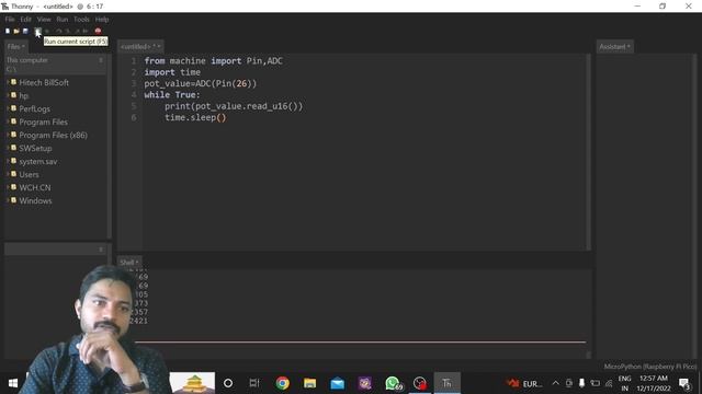 Analog input with Raspberry pi pico using Micropython | Analog read with raspberry pi pico смотреть онлайн