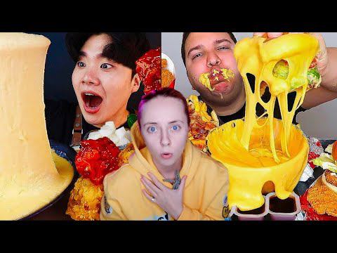 СКОЛЬКО ТУТ СЫРА Что эти АМЕРИКАНЦЫ себе позволяют реакция на асмр и мукбанг смотреть онлайн