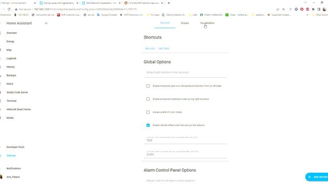 ZHA map visual network map home assistant смотреть онлайн