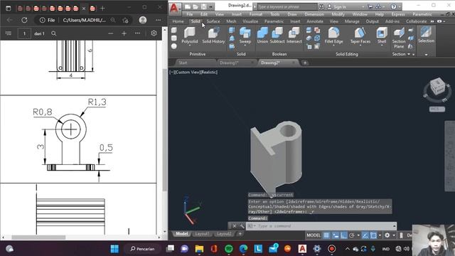 latihan autocad 11 3D смотреть онлайн