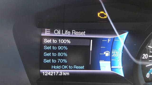 Сброс счётчика масла Ford Fusion Titanium 2.0 EcoBoost 2014 смотреть онлайн