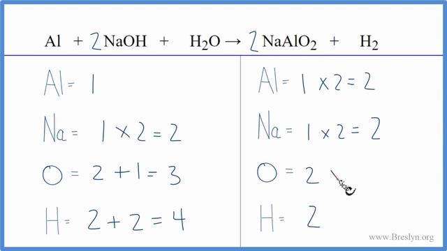 How to Balance Al + NaOH + H2O = NaAlO2 + H2 смотреть онлайн