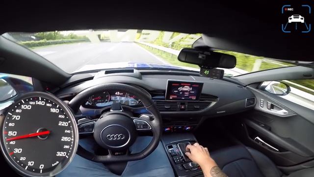 Audi RS7 750 л.с AUTOBAHN POV 325 км/ч