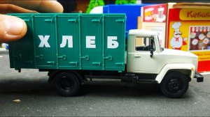 Модель грузовика ГАЗ 3307 ХЛЕБ масштаб 1/43. Автолегеды №10 распаковка и обзор. Про машинки!