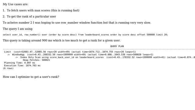 Databases: Postgres Slow ROW_NUMBER() function смотреть онлайн