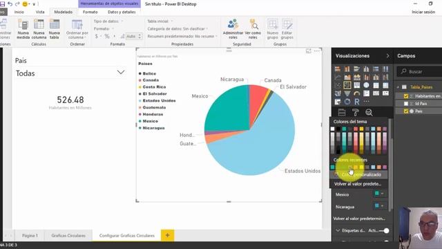 Cambiar los colores de una grafica circular en Power BI Desktop смотреть онлайн