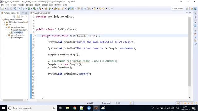 Session-7- Core Java - static and non static members Data Types смотреть онлайн
