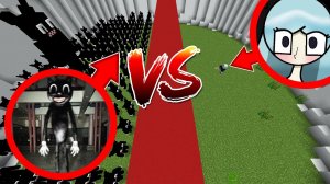 1000 МУЛЬТЯШНЫХ КОТОВ против ДЕВУШКИ в майнкрафт ! Битва CARTOON CAT TREVOR HENDERSON MINECRAFT