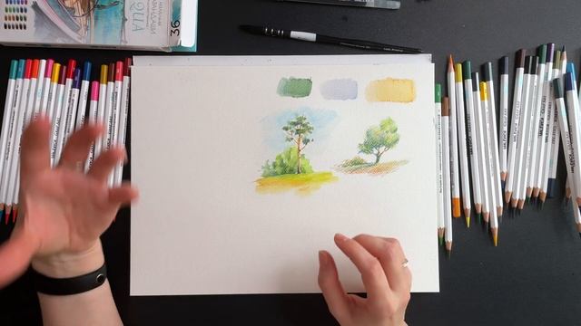 Начало работы с акварельными карандашами смотреть онлайн