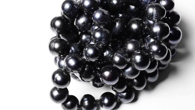 Бусы из черного жемчуга, Ø9 - Ø10 мм., 110 см., 601БСЖ смотреть онлайн
