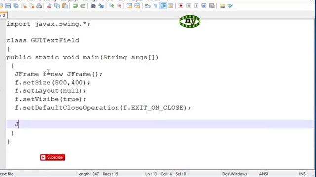 3-GUI Text Field in Java. important question for java interview question. java technical смотреть онлайн
