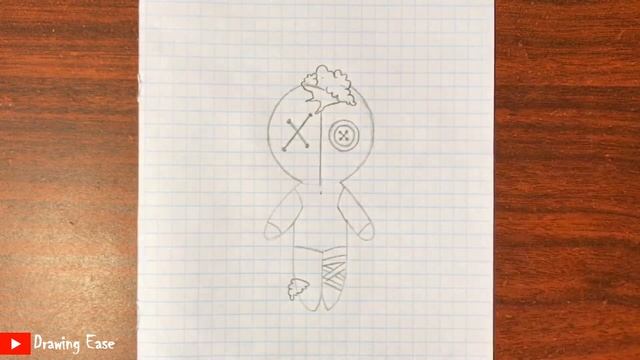 ❌ How To Draw A Voodoo Doll From Scratch / Emo Doll Drawing Tutorial