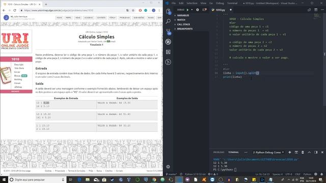 URI1010 - Python смотреть онлайн