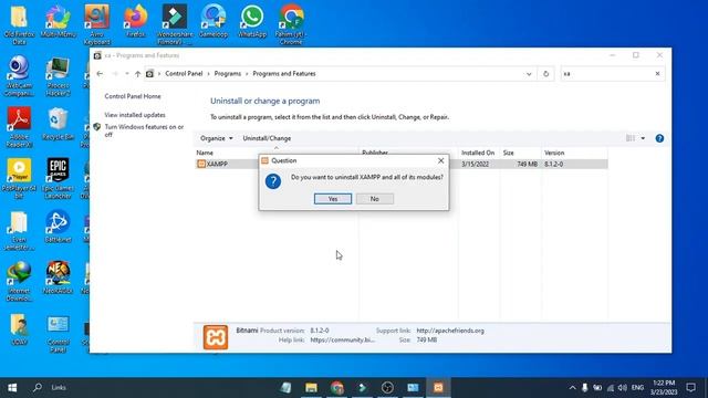 How to Uninstall XAMPP for windows 10 /11 смотреть онлайн