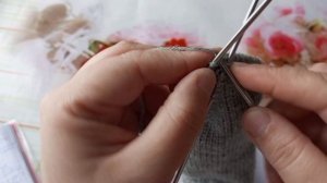 сшиваем мысок методом трёх спиц.