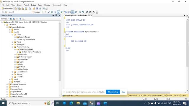 SQL Server - Model Database Basics смотреть онлайн