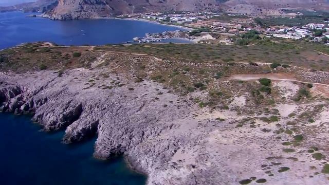 Rhodos Kolymbia HD aerial view смотреть онлайн