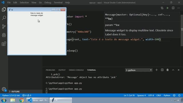 035 - Python tkinter - MESSAGE смотреть онлайн