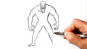 Как нарисовать Венома | Уроки рисования