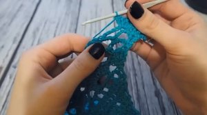 Шаль Градиентом klaziena крючком. Подробный МК