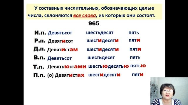"Как склоняются составные количественные числительные". 7 класс ( школа с казахским языком обучения смотреть онлайн