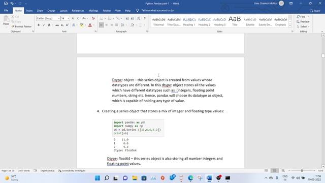 Computer Class 12 Chapter Python Pandas How to Create Series Part 1 смотреть онлайн