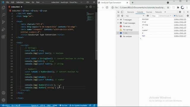 11. JavaScript Type Conversion смотреть онлайн