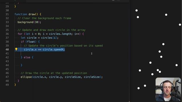 MESMERIZING Wandering Dots Hero in p5.js and Webflow смотреть онлайн