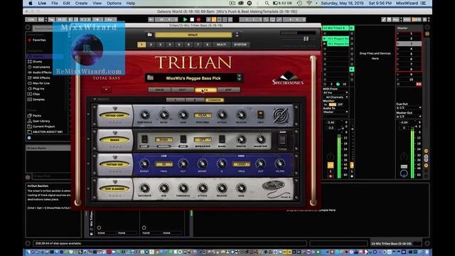 Reggae Bass Line With Trilian Vst (Listen With Headphones If You Can)