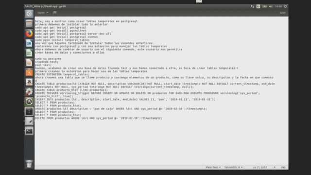 Bases de Datos Postgresql Tablas Temporales смотреть онлайн